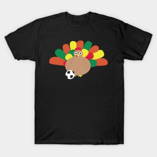 Soccer Thanksgiving turkey, soccer gift, ugly tshirt, funny shirt T-Shirt